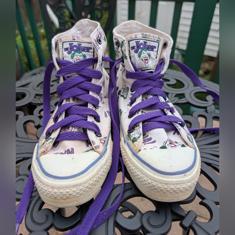 Vintage 1989 DC Comics The Joker Converse hi-tops Batman All-Star